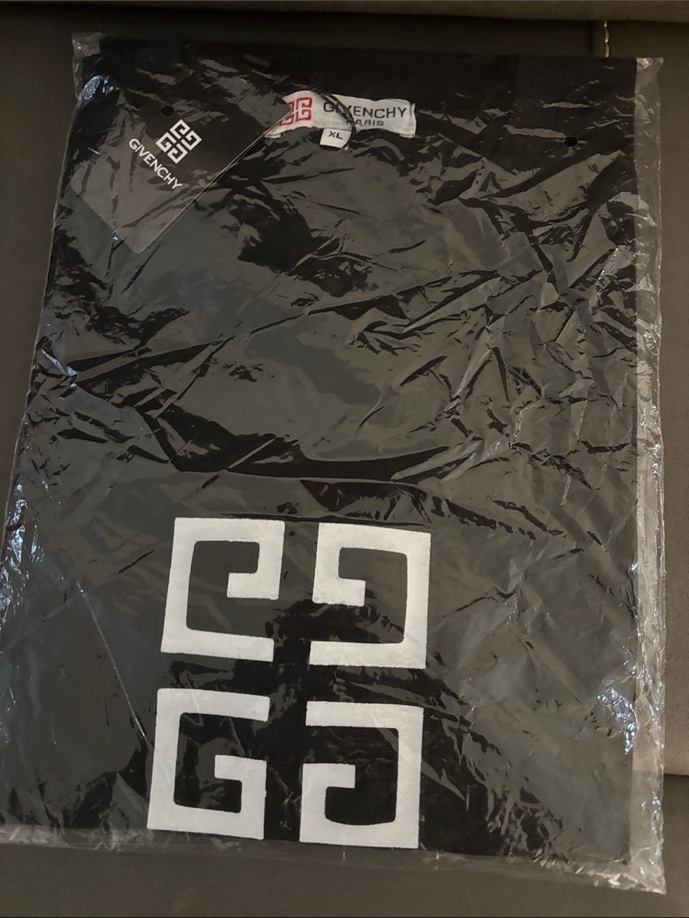 Givenchy Black T-Shirt with White Logo Graphic